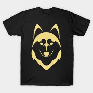 gold husky dog head T-Shirt